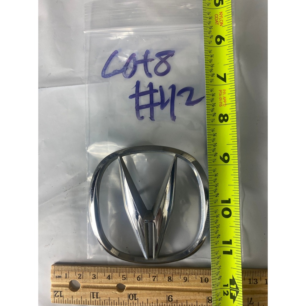 Acura Chrome Emblem Logo Front Rear Trunk Badge Replacement 3.5 Inch Silver